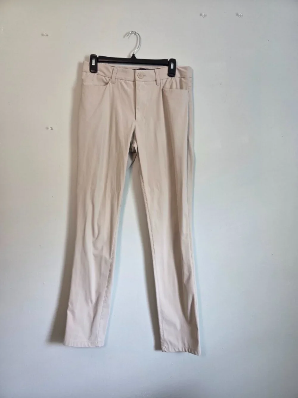 FLX Pants Men's 30x32 Khaki Performance Chino Beige Flat Front Stretch 5 Pocket